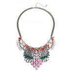 Tabitha Multicolored Art Deco Crystal Necklace 